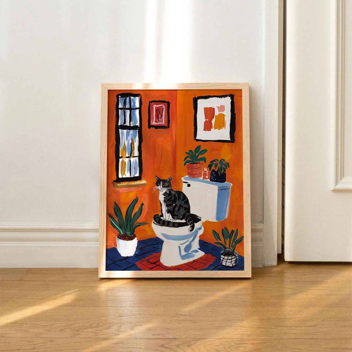 3 toiles chat deco | Style Matisse