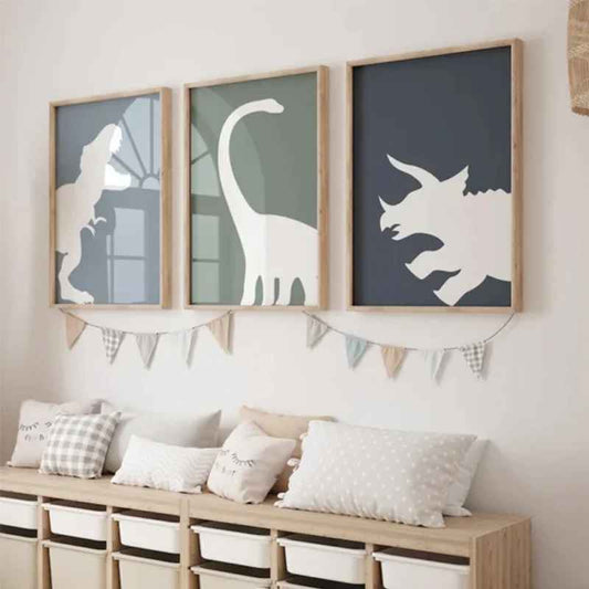 Affiche de tyrannosaure | Toile Enfant Dinosaure