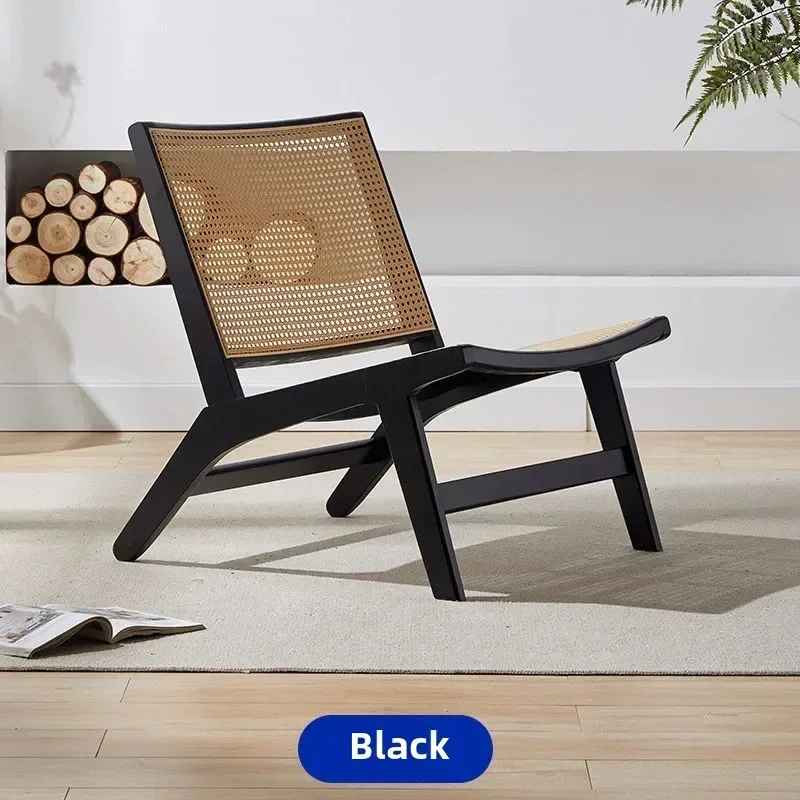 Chaise en bois massif, rotin | Artisanale