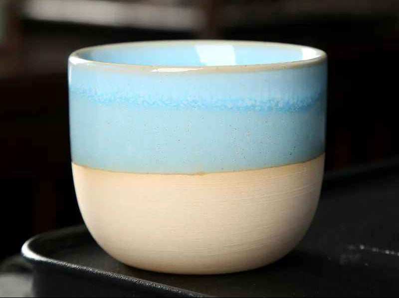 Tasses à café bleu clair