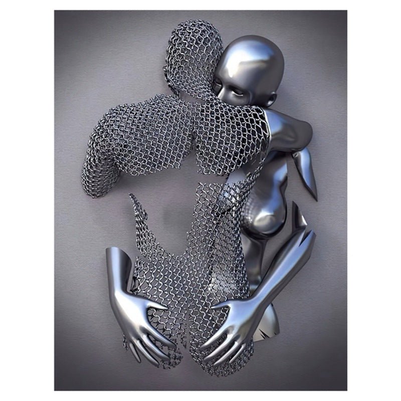 affiche homme femme couleur metal