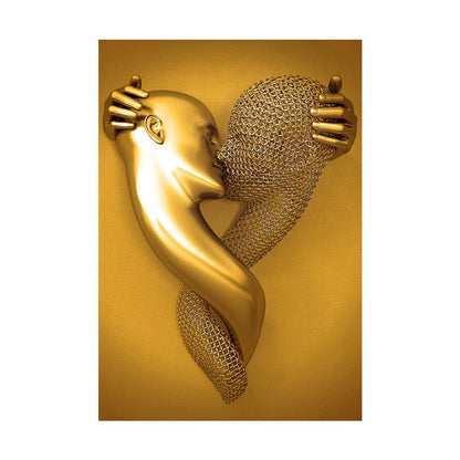 affiche homme femme or
