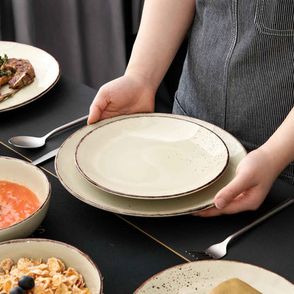 assiette beige