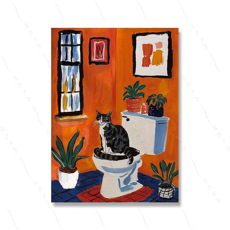 3 toiles chat deco | Style Matisse