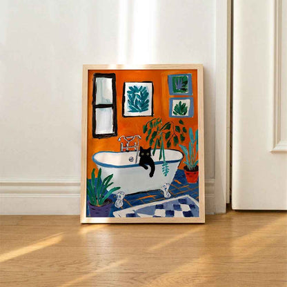 3 toiles chat deco | Style Matisse