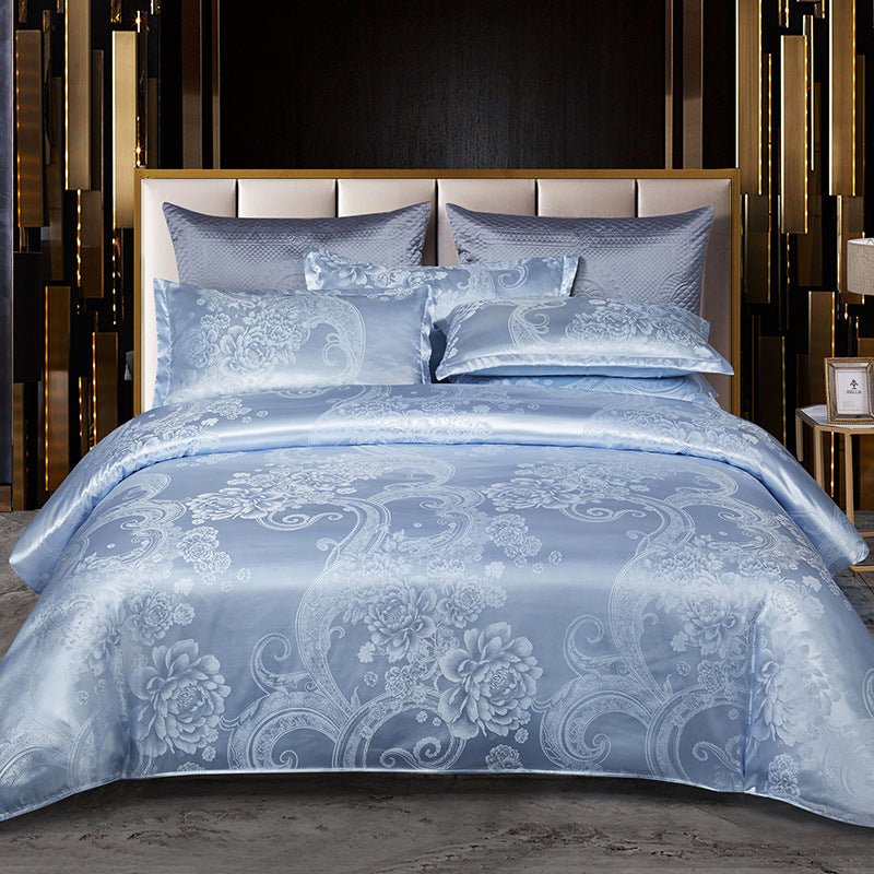 Ensemble quatre pièces en satin | Jacquard Doux