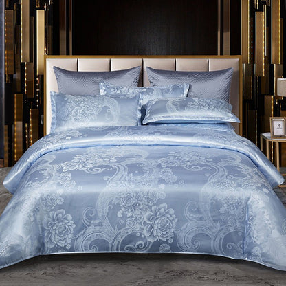 Ensemble quatre pièces en satin | Jacquard Doux