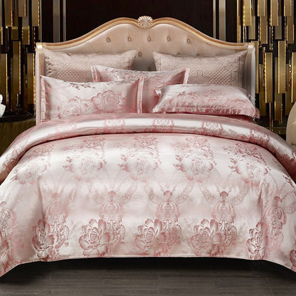 Ensemble quatre pièces en satin | Jacquard Doux