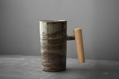 Tasse à café en céramique | Manche Bois
