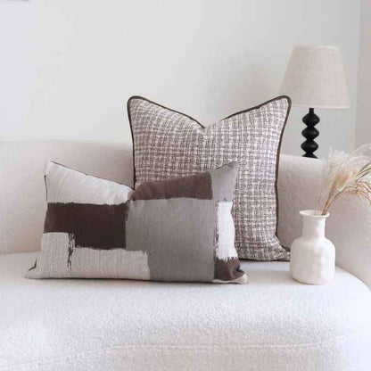 Housse de coussin | Jacquard Moka Vintage