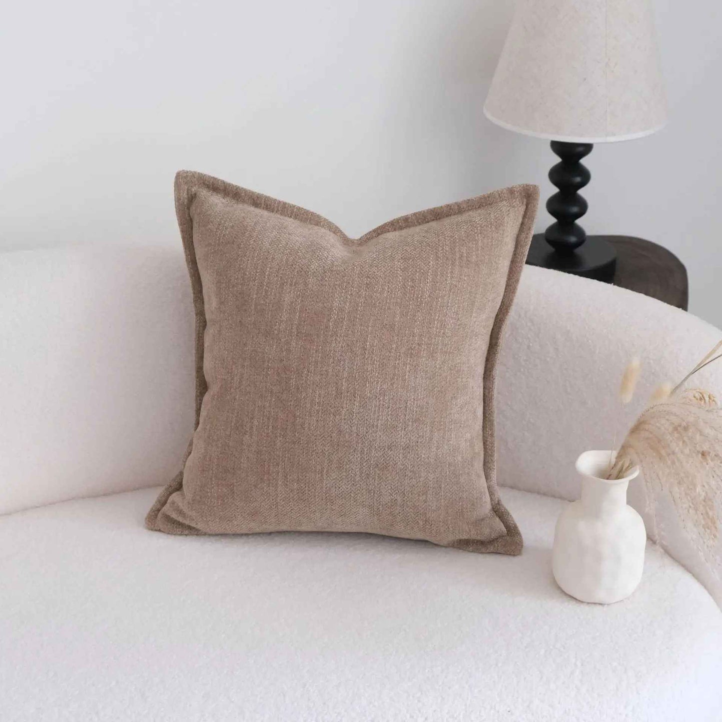 Housse de coussin | Jacquard Moka Vintage