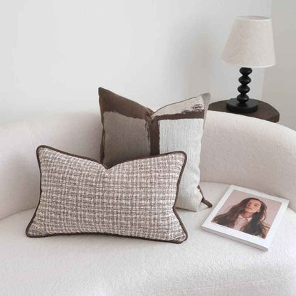 Housse de coussin | Jacquard Moka Vintage