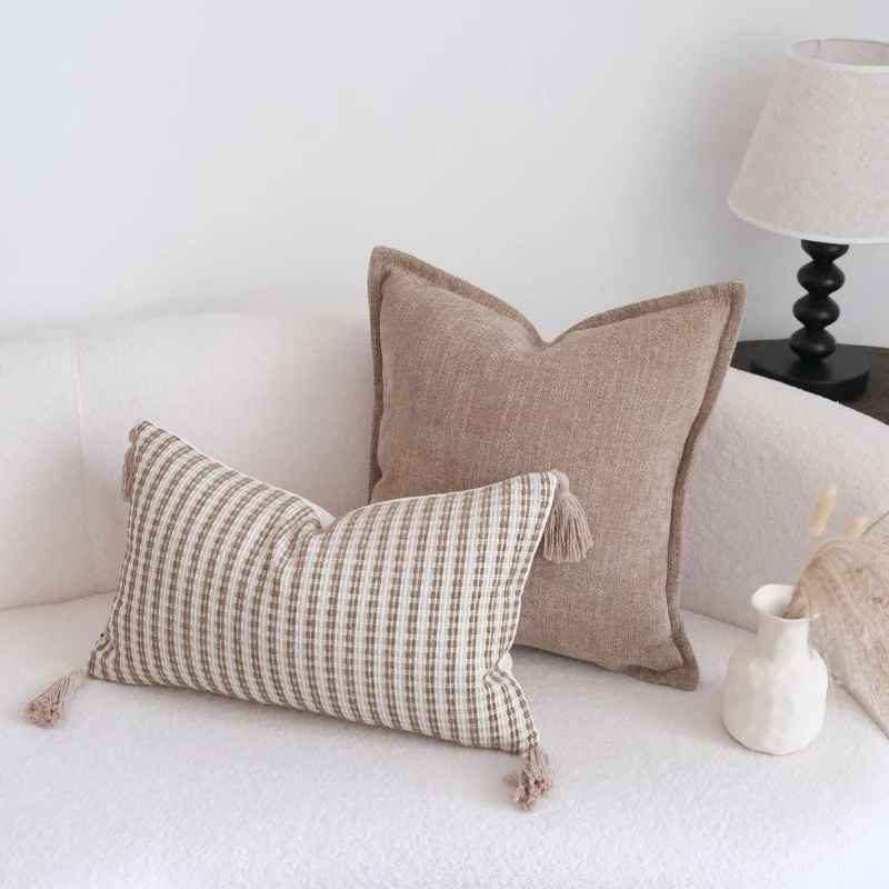 Housse de coussin | Jacquard Moka Vintage