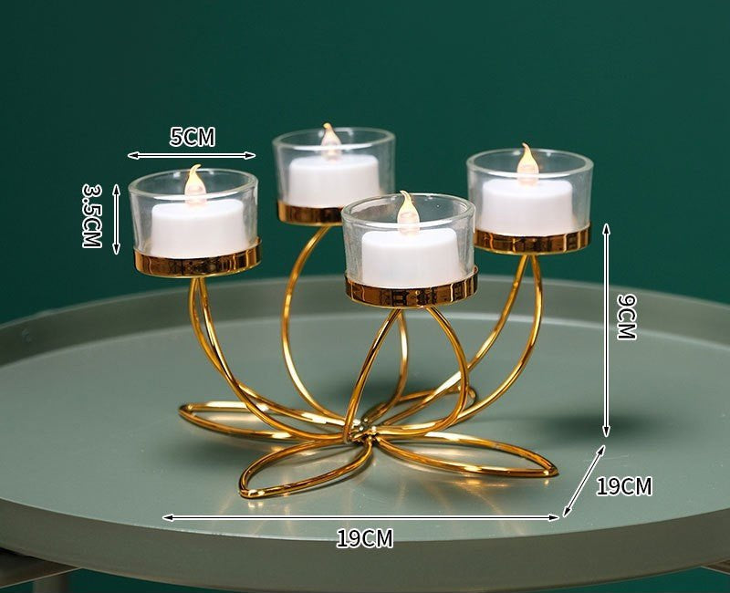 Ornements de chandeliers en fer en forme de fleurs | Élégance