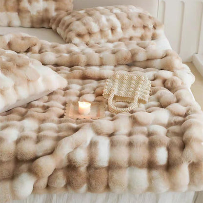 Couverture double face épaisse et chaude | Peluche Lapin
