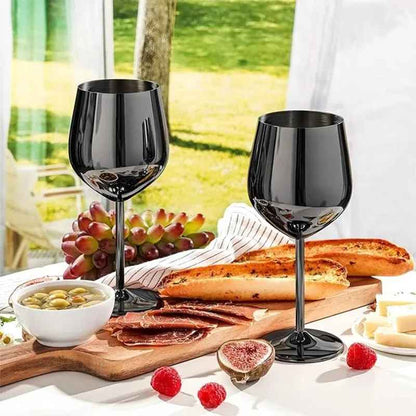 Verre à vin en acier inoxydable de 500ml | Incassable lot de 2