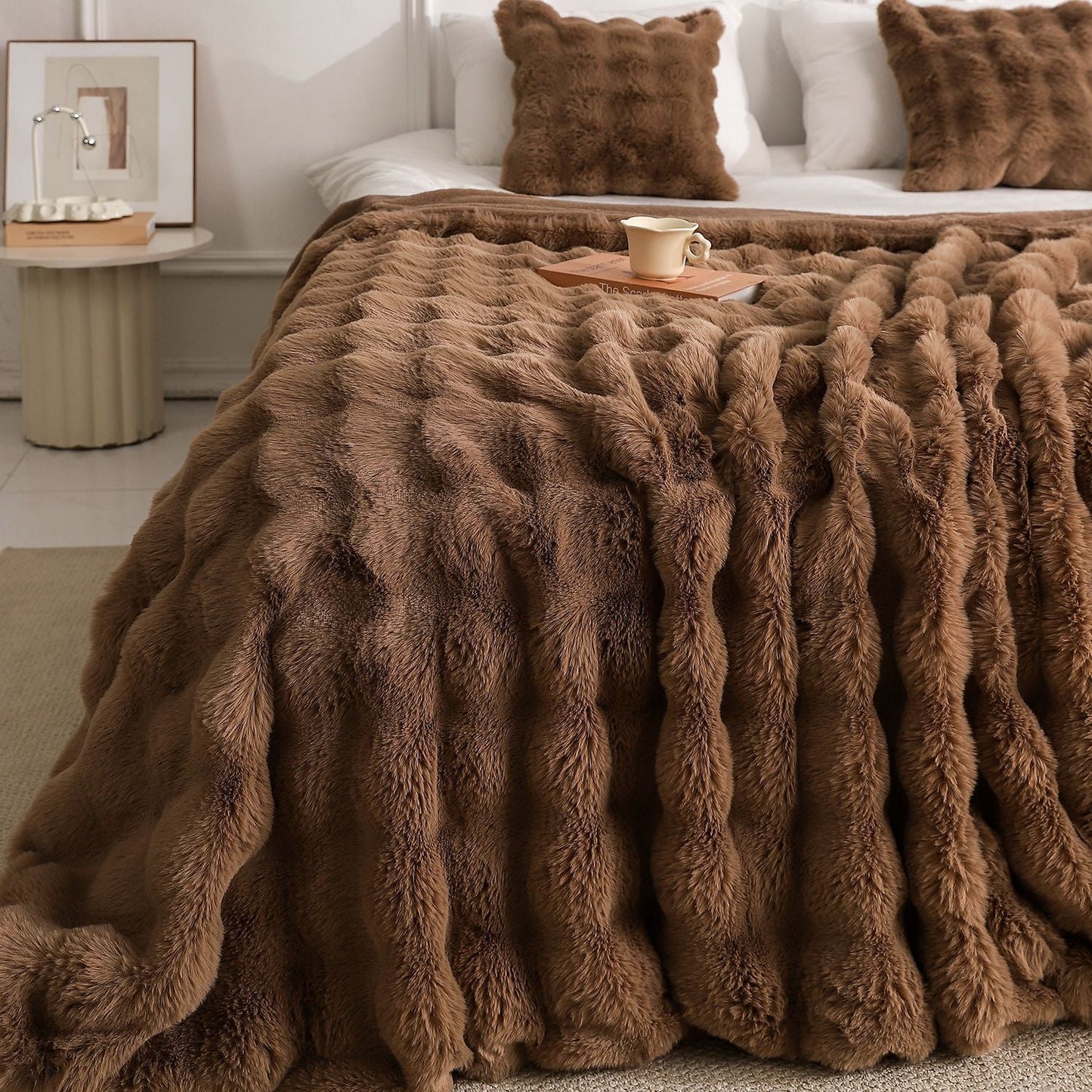 Couverture double face épaisse et chaude | Peluche Lapin