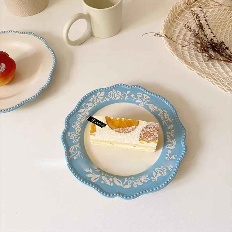 Assiette de dessert en dentelle française | Élégance