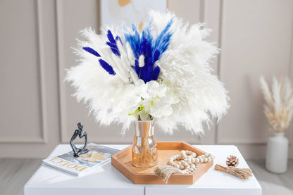 fleurs séchées bleu