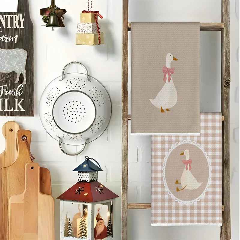 Torchons de cuisine lot de 2 | Absorbants Canard
