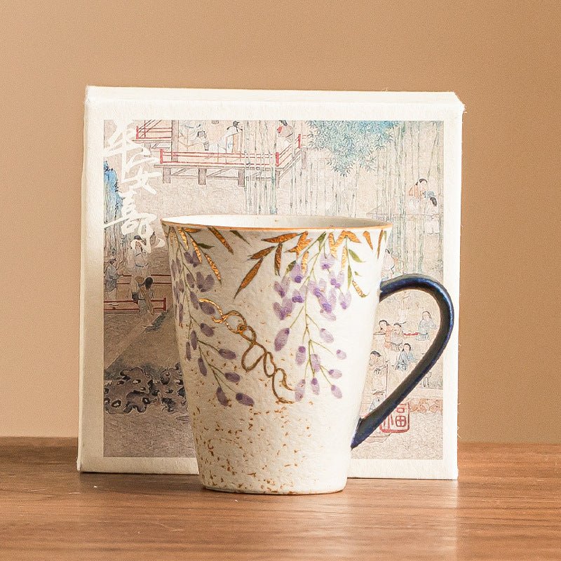 tasse blanc et or