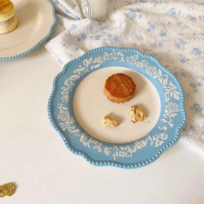 Assiette de dessert en dentelle française | Élégance