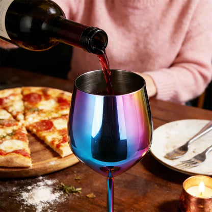 Verre à vin en acier inoxydable de 500ml | Incassable lot de 2