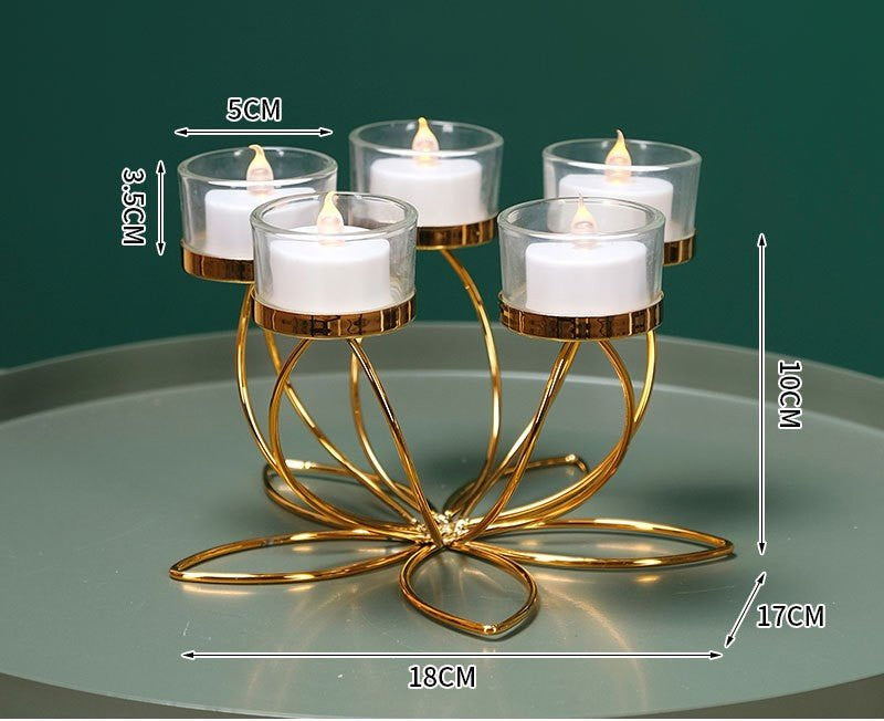 Ornements de chandeliers en fer en forme de fleurs | Élégance