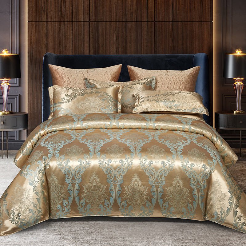 Ensemble quatre pièces en satin | Jacquard Doux
