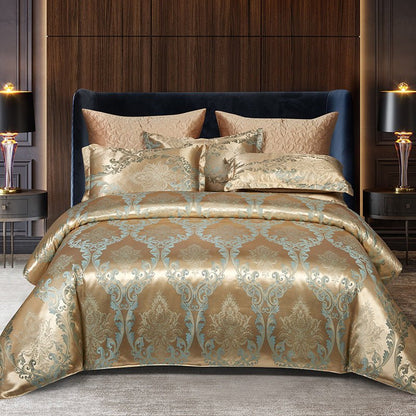 Ensemble quatre pièces en satin | Jacquard Doux