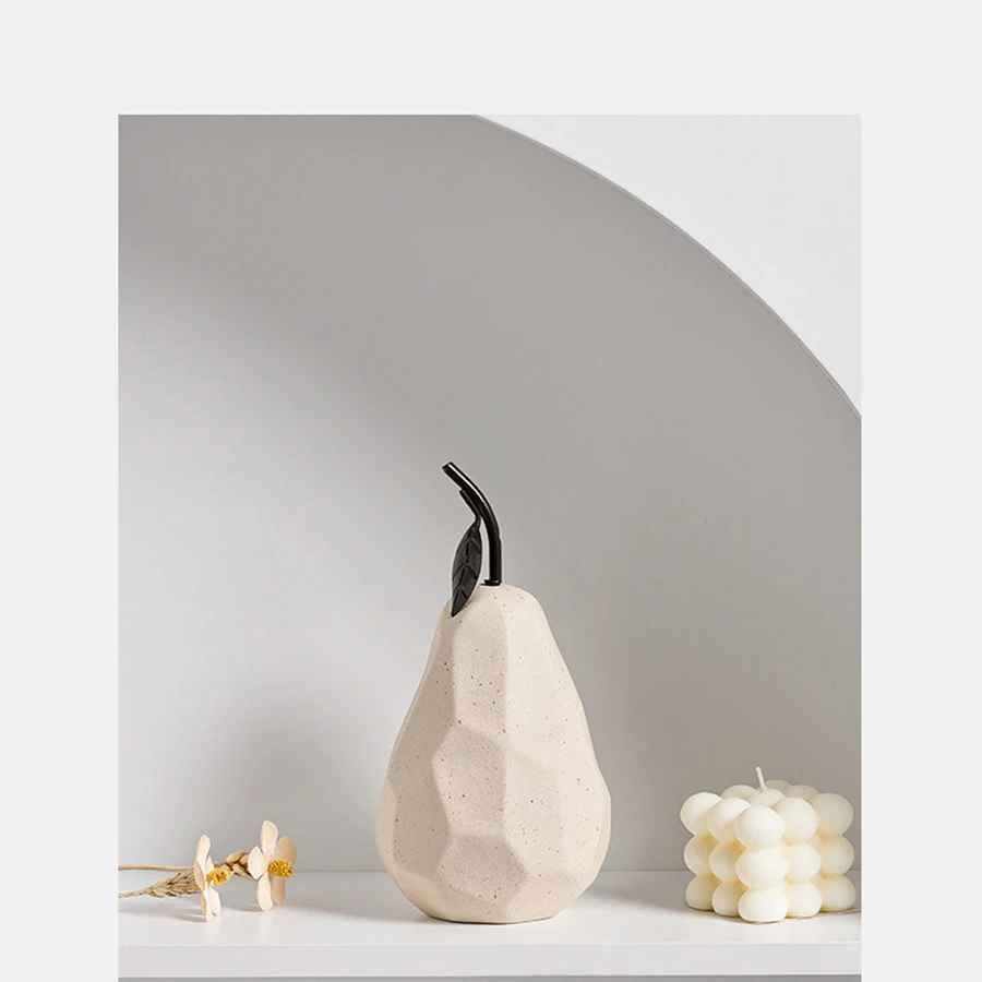 céramique fruits poire / pomme ornement | Élégante
