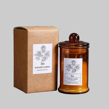 bougie parfumée rose