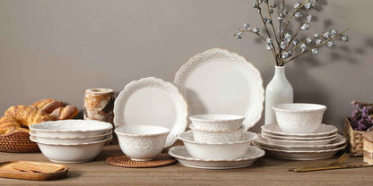 ensemble vaisselle chic blanc