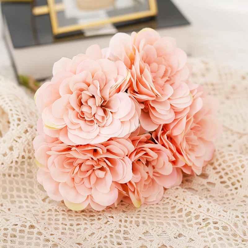 fausse fleur pivoine rose