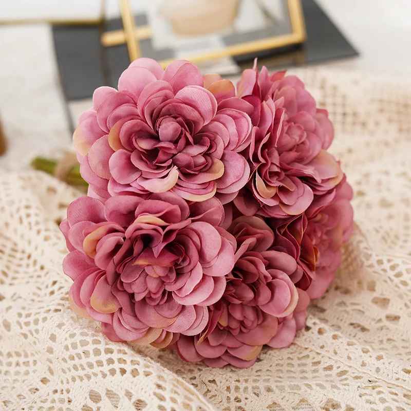 fausse fleur pivoine violet