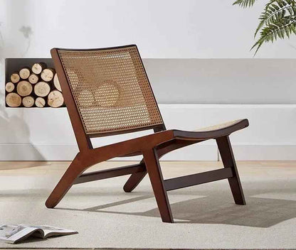 fauteuil bois marron