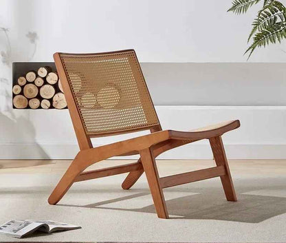 fauteuil bois marron clair
