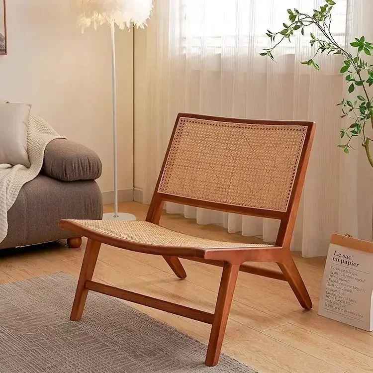 fauteuil bois rotin