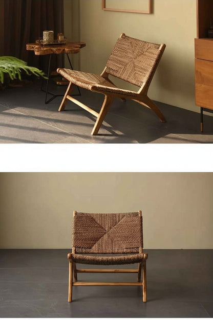 fauteuil rotin bois massif