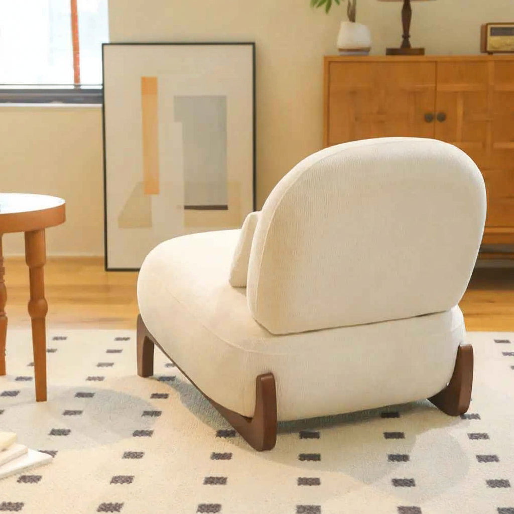 fauteuil tissu bois