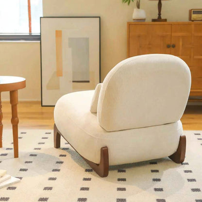 fauteuil tissu bois