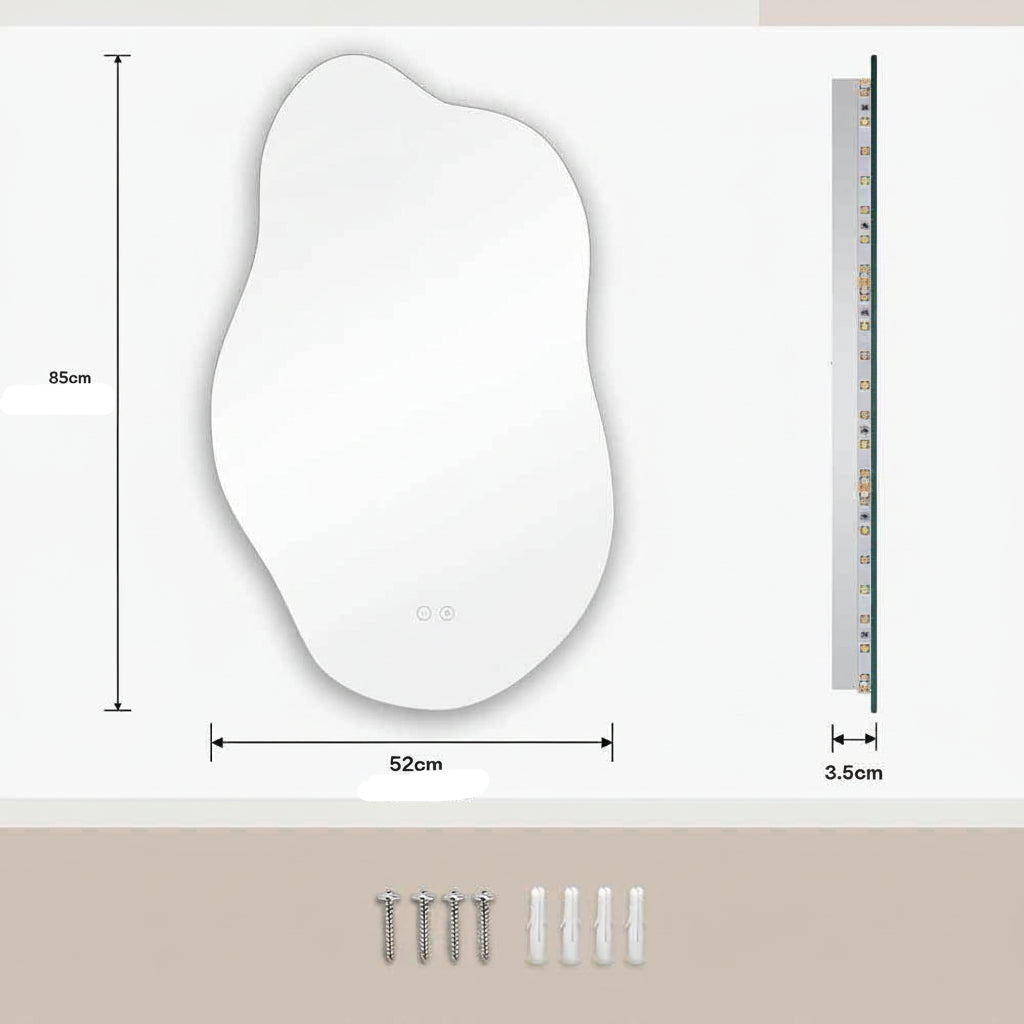 miroir led mesure