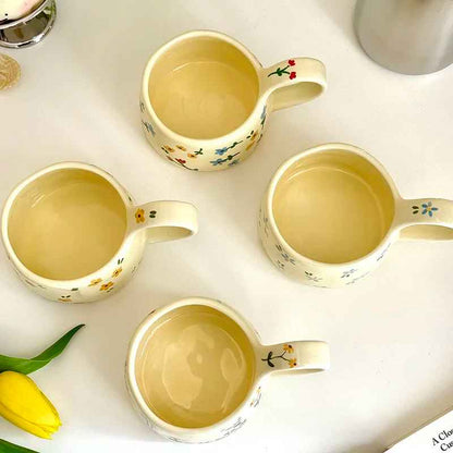 tasse fait main fleurs