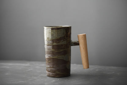 tasse manche bois