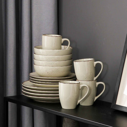 vaisselle ceramique beige